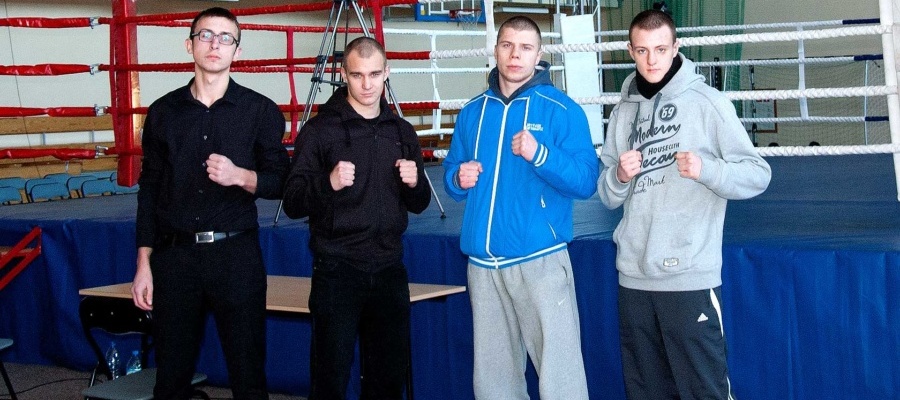 Mistrzostwa Polski Muay Thai Oriental Rules Pomiechówek 2013. Michał, Filip, Emil i Adam