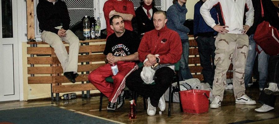 Zawody w Kickboxingu, Wrocław 2007, Trener Janowski i Patryk Grudniewski