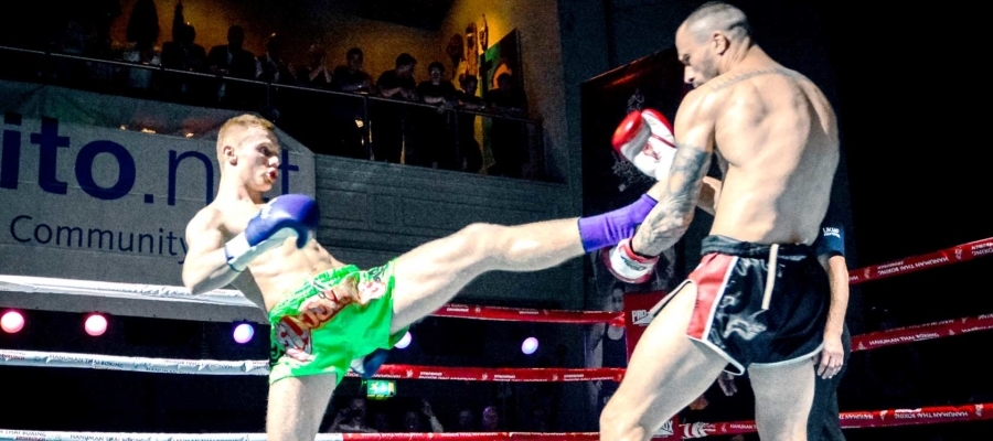 Gala zawodowa Muay Thai Jam Edingburgh 2014. Teep Rafała Niestrzęby