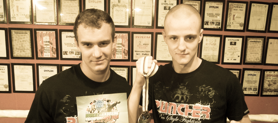 Mistrzostwa Świata w Kickboxingu Włochy 2014. Medaliści Mistrzostw Filip Adamiok i Adam Gielata