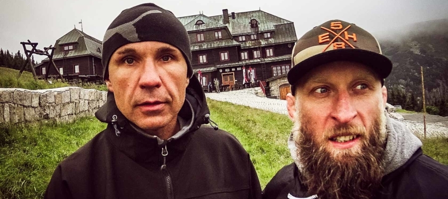 Maciej Alf Glabus i Janusz Janowski na obozie kondycyjnym MMA w Karpaczu